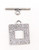 texture .925 Sterling silver square Toggle clasps