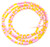 Fine Luster Bubblegum Pink  Multi color Waist Beads, Trade Beads-Ghana 