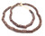 handmade brown multi Krobo recycled Glass African trade Beads-Ghana