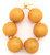 6 pcs Antique African Copal amber trade beads