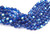 Czech Firepolish Druk Deep Ocean Blue w/ AB 25 Bead Strand