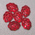 Pr vintage art Czech fancy ruby grape glass trade beads