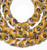Ghana Mustard yellow African fancy Krobo Powderglass beads 
