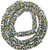 Strand of African fancy Green and blue eye Krobo powderglass trade beads