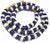 Handmade African Ghana black white and dark blue Krobo powderglass beads Handmade African Ghana black white and dark blue Krobo powderglass beads