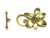 Gold flower toggle clasp