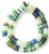 Handmade green multi Recycled Glass Disk fair trade beads