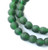 48 Sea Glass Matte Deep emerald green Round African Ghana Krobo Recycled Glass fair Trade Beads
