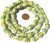 Ghana Yellow Banded Recycled Bicone glass African trade beads  Ghana Yellow Banded Recycled Bicone glass African trade beads