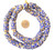 Blue multi Antique matched Old Venetian Millefiori Glass Trade beads Blue multi Antique matched Old Venetian Millefiori Glass Trade beads