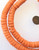 11x4mm Made in Ghana recycled glass Opaque Orange disk African Trade Beads-Ghana 11x4mm Made in Ghana recycled glass Opaque Orange disk African Trade Beads-Ghana