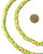 Made in Ghana Lt Green/ Yellow Sun Flower glass African trade beads-Ghana