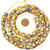 Ghana African Matched Dark Yellow polka dot Recycled glass trade beads-Ghana