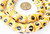 25 Handmade Ghana glass Mustard yellow African Trade beads-Ghana 25 Handmade Ghana glass Mustard yellow African Trade beads-Ghana