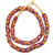 Coral multi colored Krobo powderglass Beads from Ghana