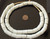 Ghana African Matched Opaque White cylinder Recycled glass trade beads-Ghana 