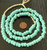 Vintage mint green Bohemian glass Crow African trade beads
