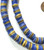 Handmade Opaque Blue and Yellow Recycled glass African trade beads-Ghana