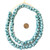 Amazing Ghana handmade Teal and white glass Bicone African trade beads-Ghana-New Fall shipment