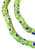 Lime Green blue eye handmade Krobo recycled Glass African trade Beads-Ghana