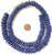 Ghana Ashanti handmade Recycled Glass Opaque Royal Blu colors Disk Saucer Beads