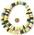 Ghana Ashanti handmade Recycled Glass Opaque Mixed colors Disk Saucer Beads Ghana Ashanti handmade Recycled Glass Opaque Mixed colors Disk Saucer Beads