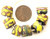 7 pcs Millefiori Mixed African Glass Trade beads-Ghana