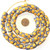 Ghana African Matched Dark Yellow polka dot Recycled glass trade beads-Ghana Ghana African Matched Dark Yellow polka dot Recycled glass trade beads-Ghana