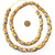 Ghana African Matched Dark Yellow polka dot Recycled glass trade beads-Ghana Ghana African Matched Dark Yellow polka dot Recycled glass trade beads-Ghana