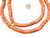 Ghana African Orange multi cylinder Recycled glass trade beads-Ghana [865523]