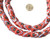 Ghana African Coral Red multi Recycled glass trade beads Ghana African Coral Red multi Recycled glass trade beads