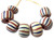 7 Rare Antique Chevron white, red and blue trade beads  7 Rare Antique Chevron white, red and blue trade beads