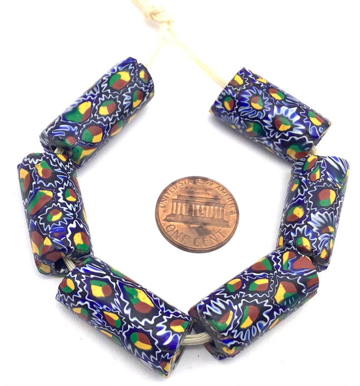 Rare Antique Venetian Millefiori African trade beads-#1337