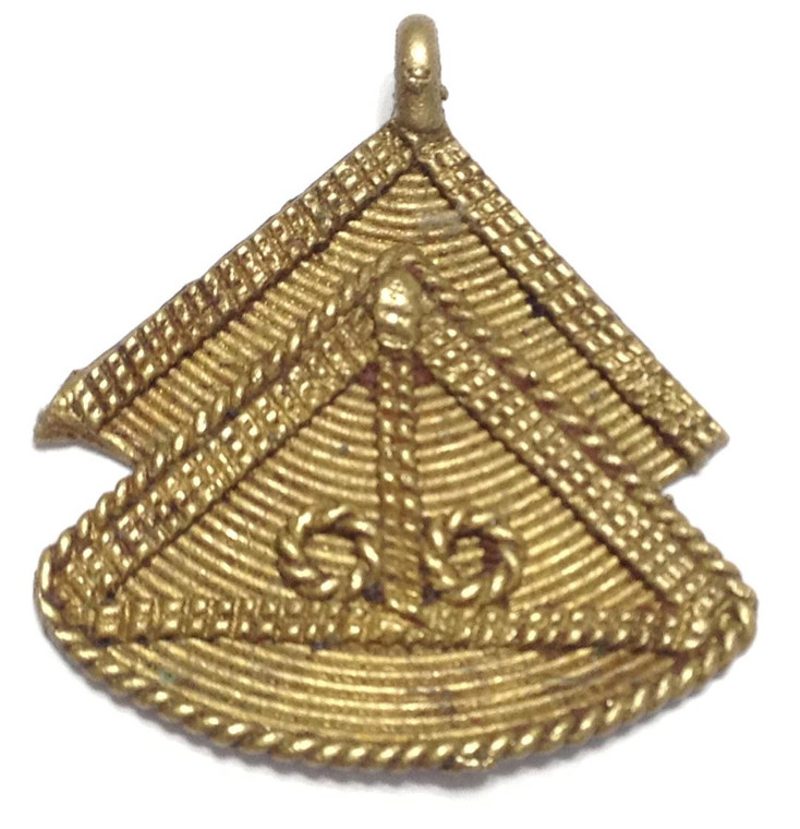 authentic African handmade tribal brass pendant