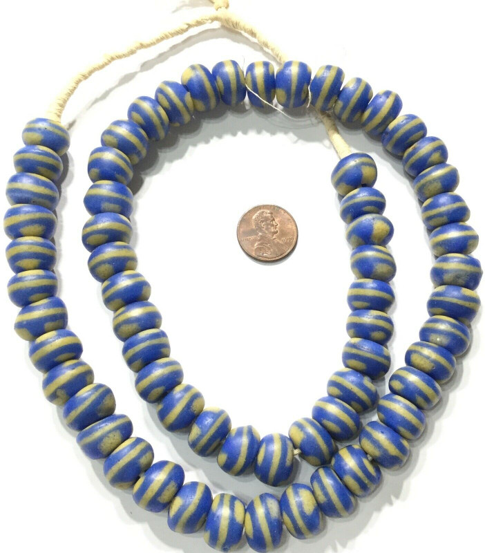 Amazing Ghana handmade glass Bicone African trade beads-Ghana-New Fall ...