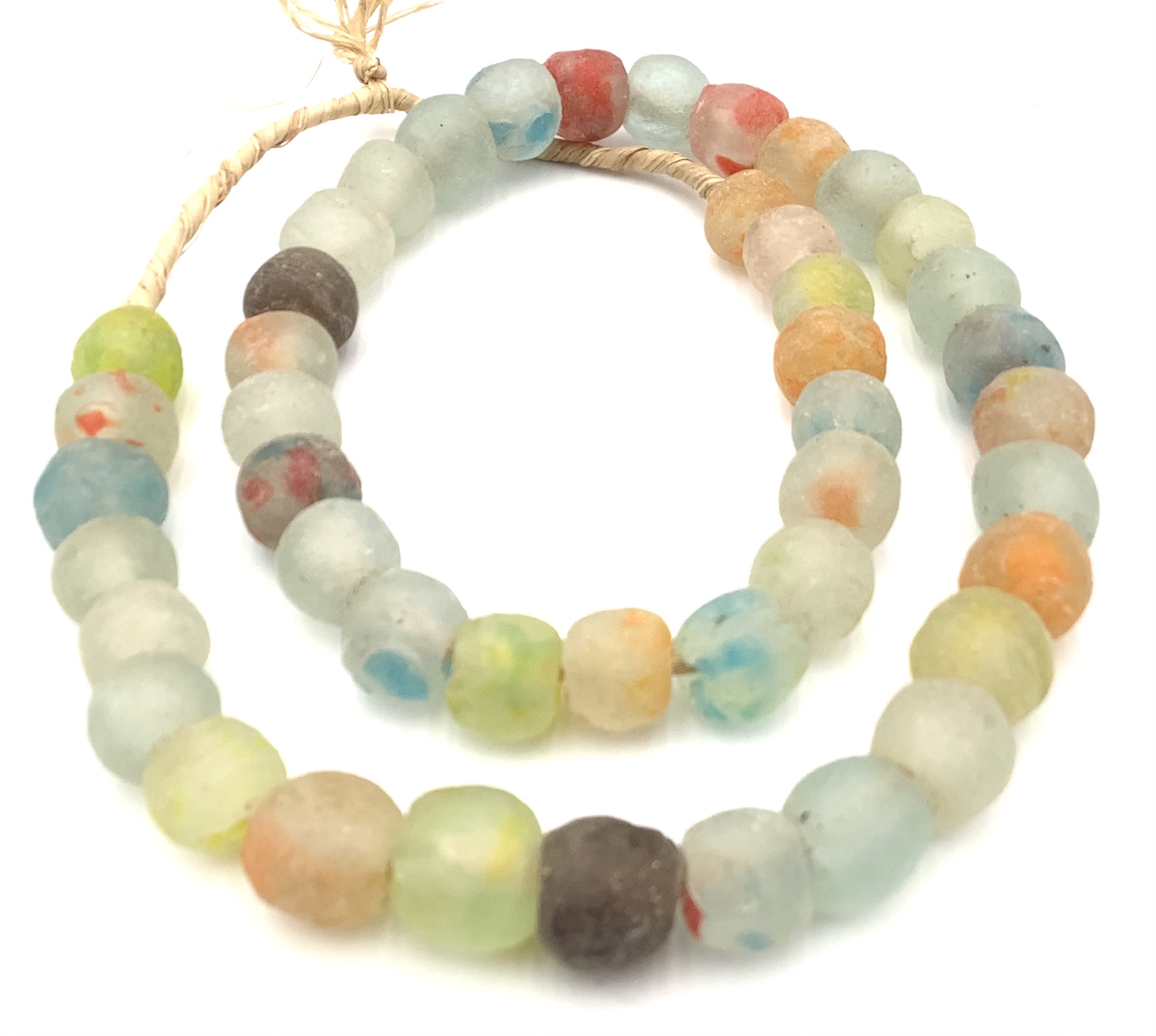 Krobo Altglas Glasperlen Pulverglasper Handel Perlen Afrika Ghana Trade Beads 