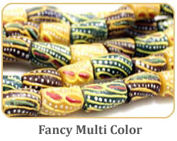 Fancy multi color Krobo beads