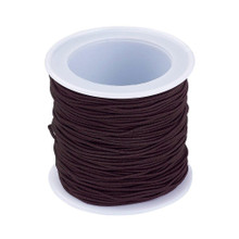 1mm Beading Brown Round Elastic Stretchy Cord 22.5 yards spool-67Feet