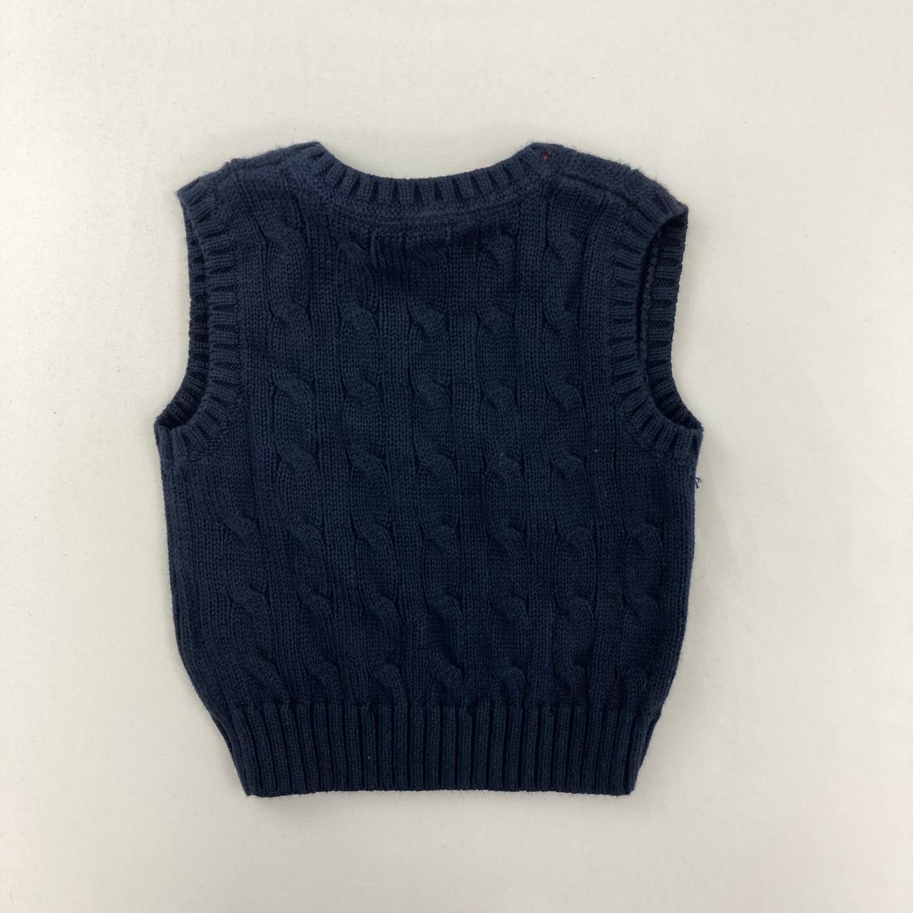 Ralph Lauren Red Cable Knit Sweater Vest 2/2T - Kidzmax