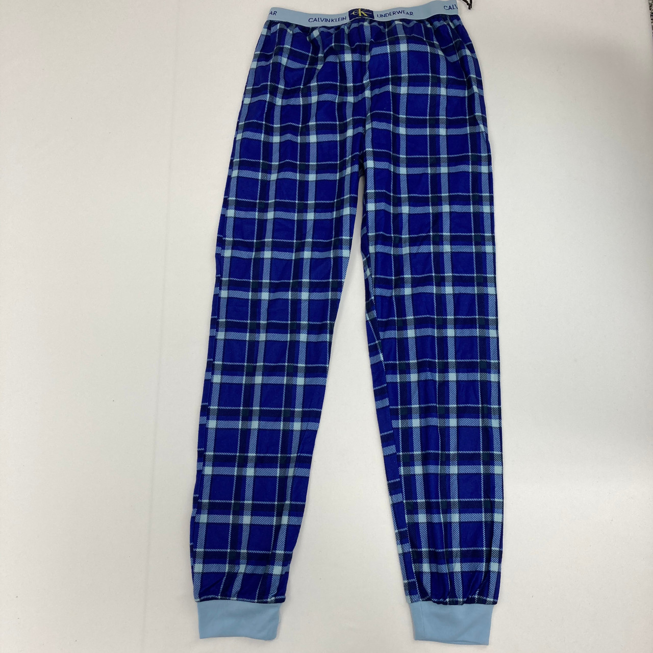 Calvin Klein Navy Plaid Pajama Pants L 12 14 yr