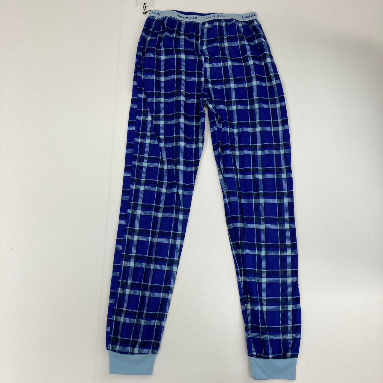 Navy Plaid Pajama Pants Large 12/14 yr