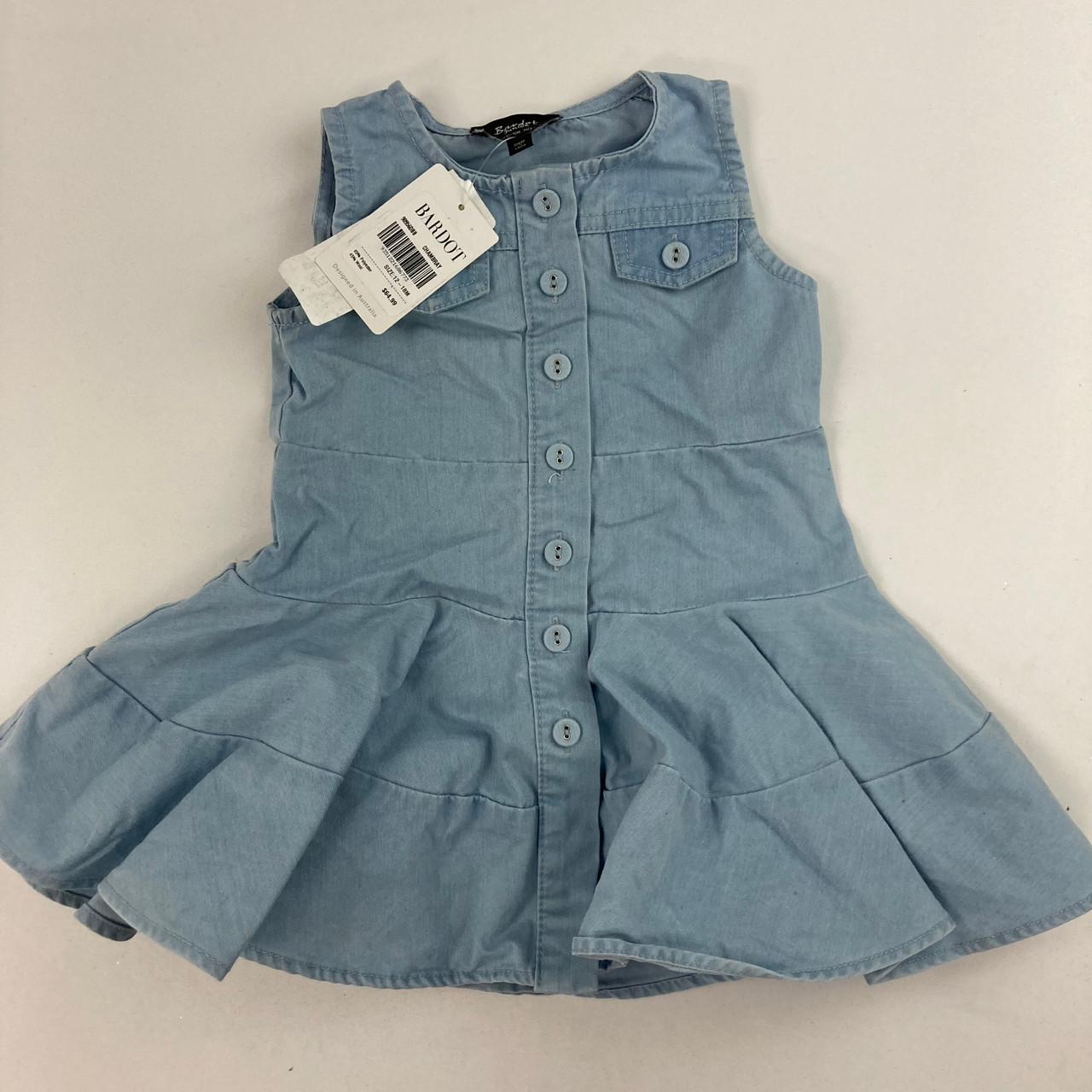 Cute Flower Little Girl Denim Dress – cnhairaccessories