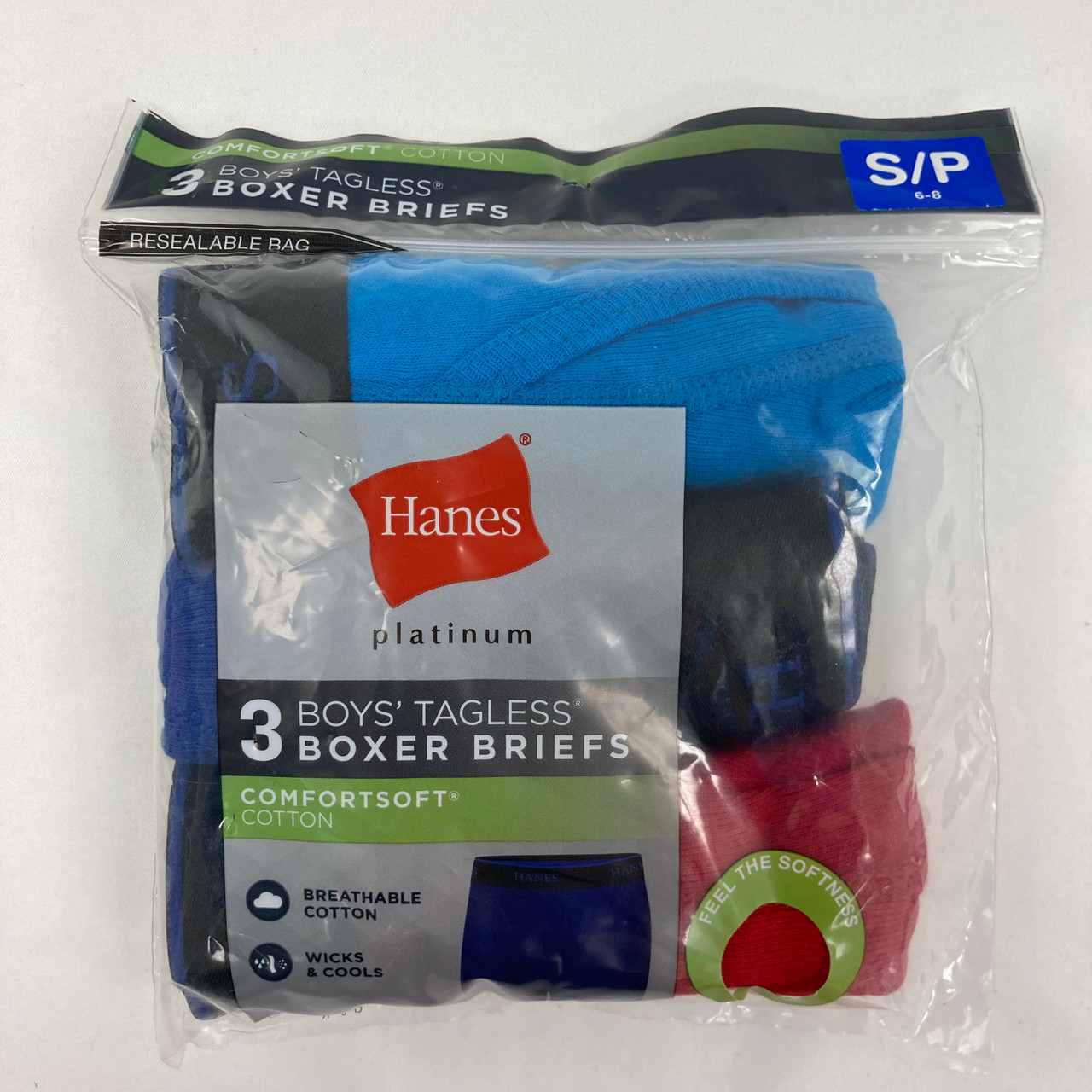 Hanes Men's Boxer Briefs 8-PACK SIZE 2XL 3XL Tagless Underwear 