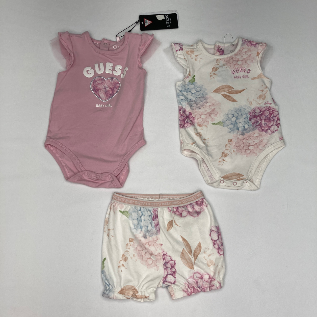 Guess Baby Girl Bodysuit 3-pc 3-6 mth Kidzmax - Main Image