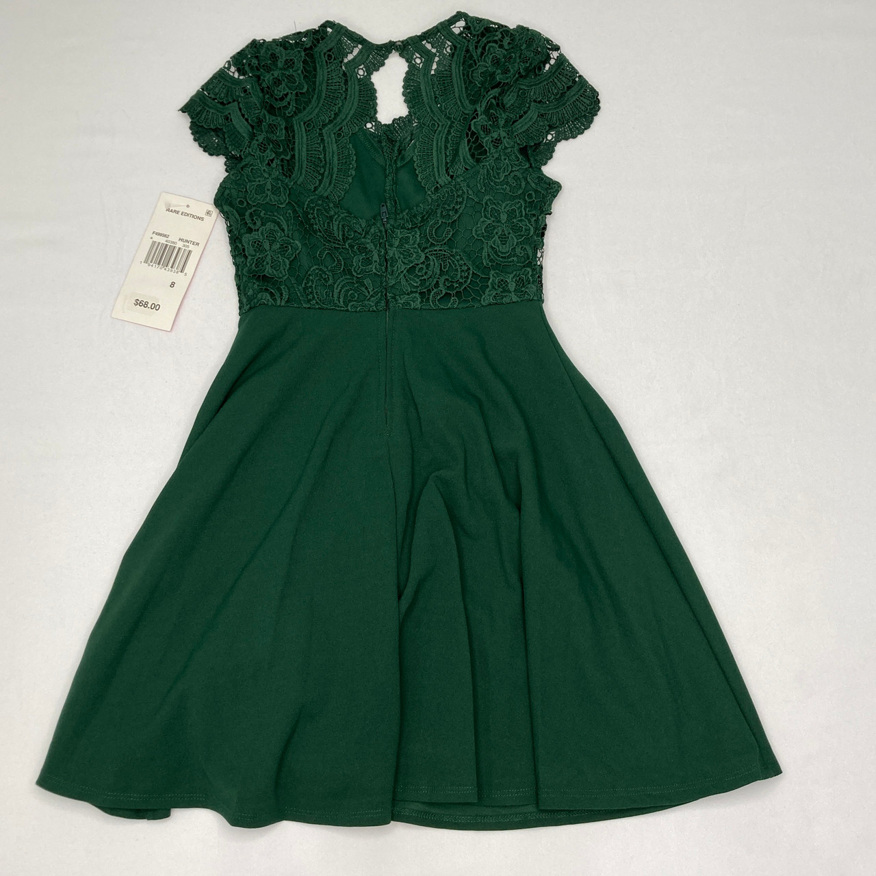 Rare Editions Green Lace Dress 8 Yr - Kidzmax
