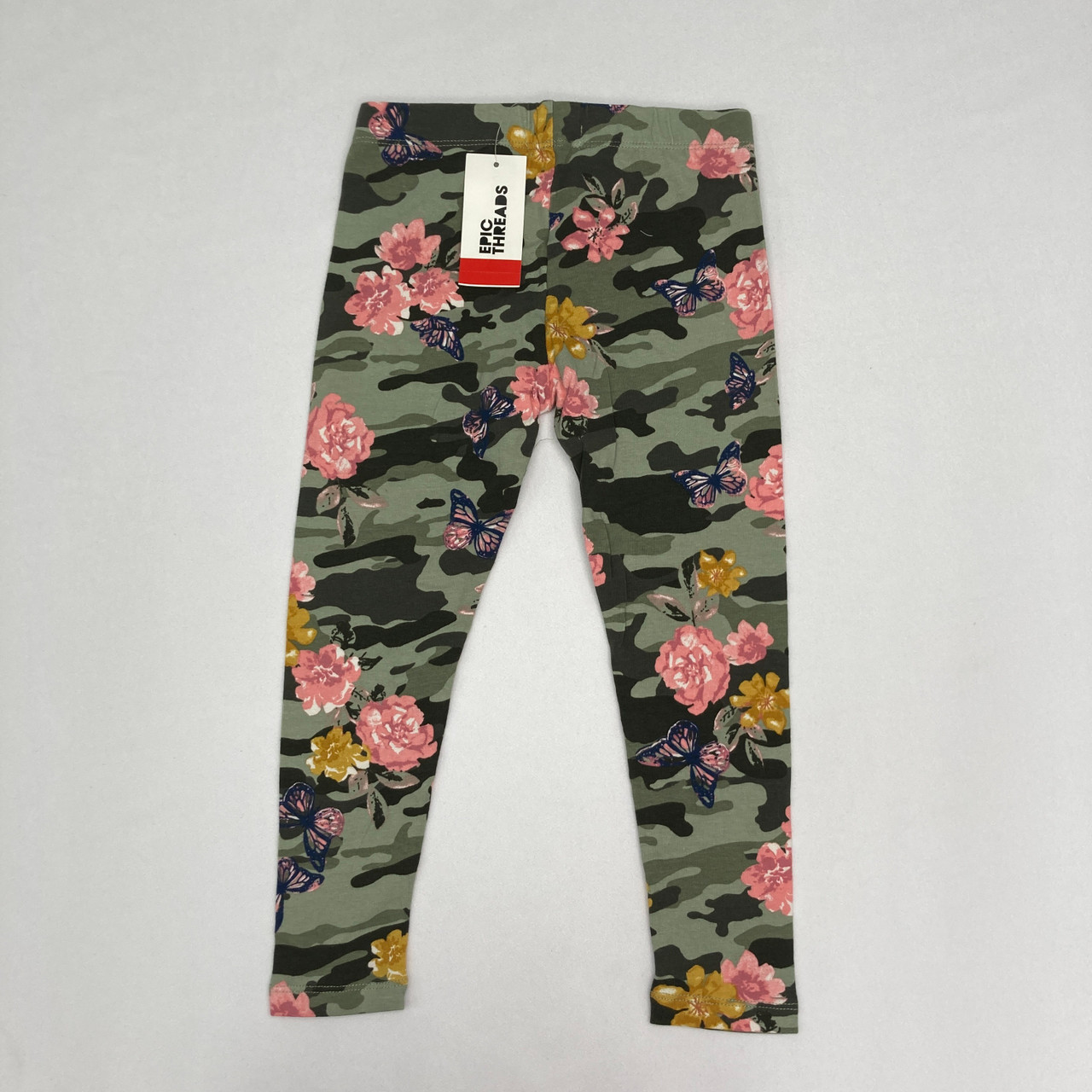 Epic Threads Green Floral Camo Leggings 4 Yr - Kidzmax