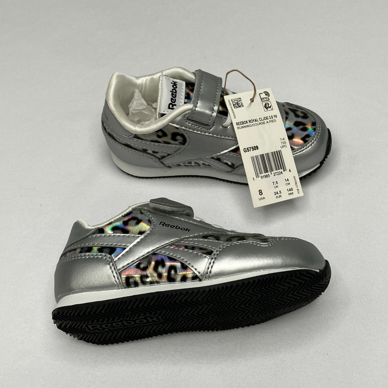 Reebok Silver Leopard Shoes 8