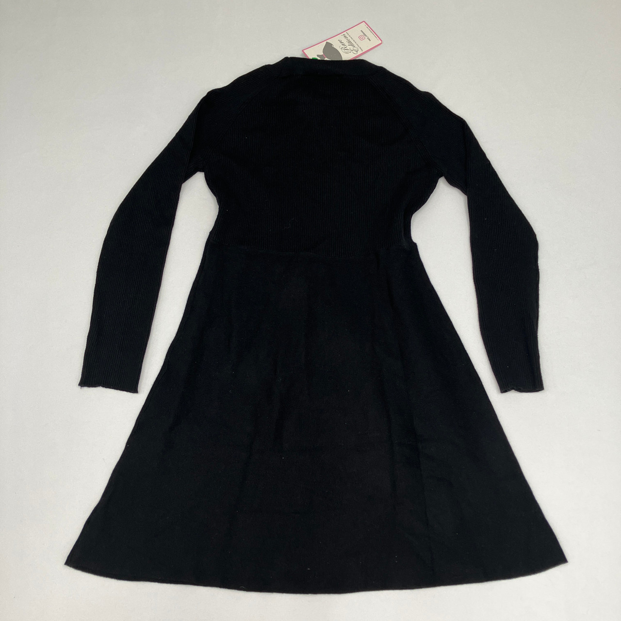 black fit and flare sweater dress Ava Knit Sweater Dress for women | Turtleneck Long Sleeve Fit & Flare Ribbed Fall Sweater Dress