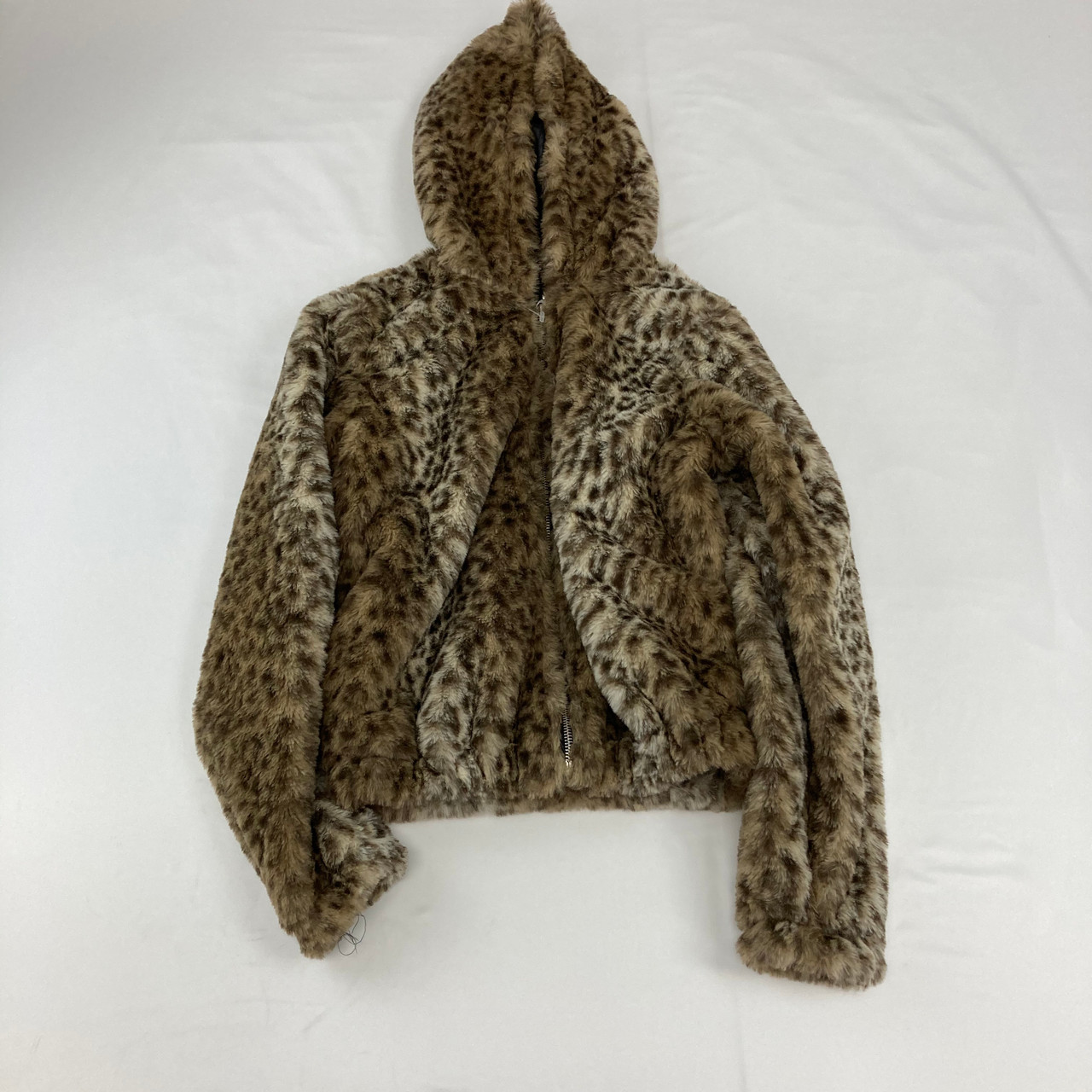 Buy the NWT Womens Brown Tahoe Teddy Cheetah Print Long Sleeve Snap Jacket  Size 3X | GoodwillFinds