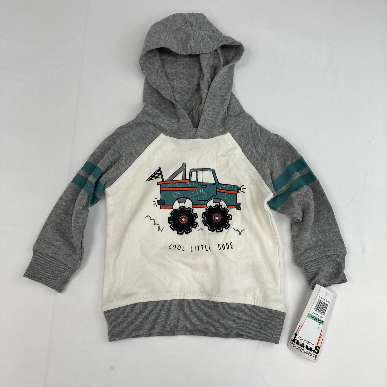 Kids Headquarters Tractor Hoodie 18 mth